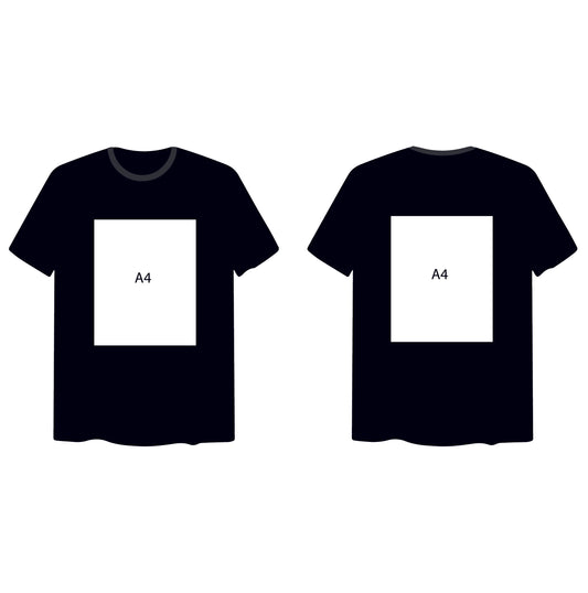 Camiseta DTF (A4 o inferior, ambas caras)